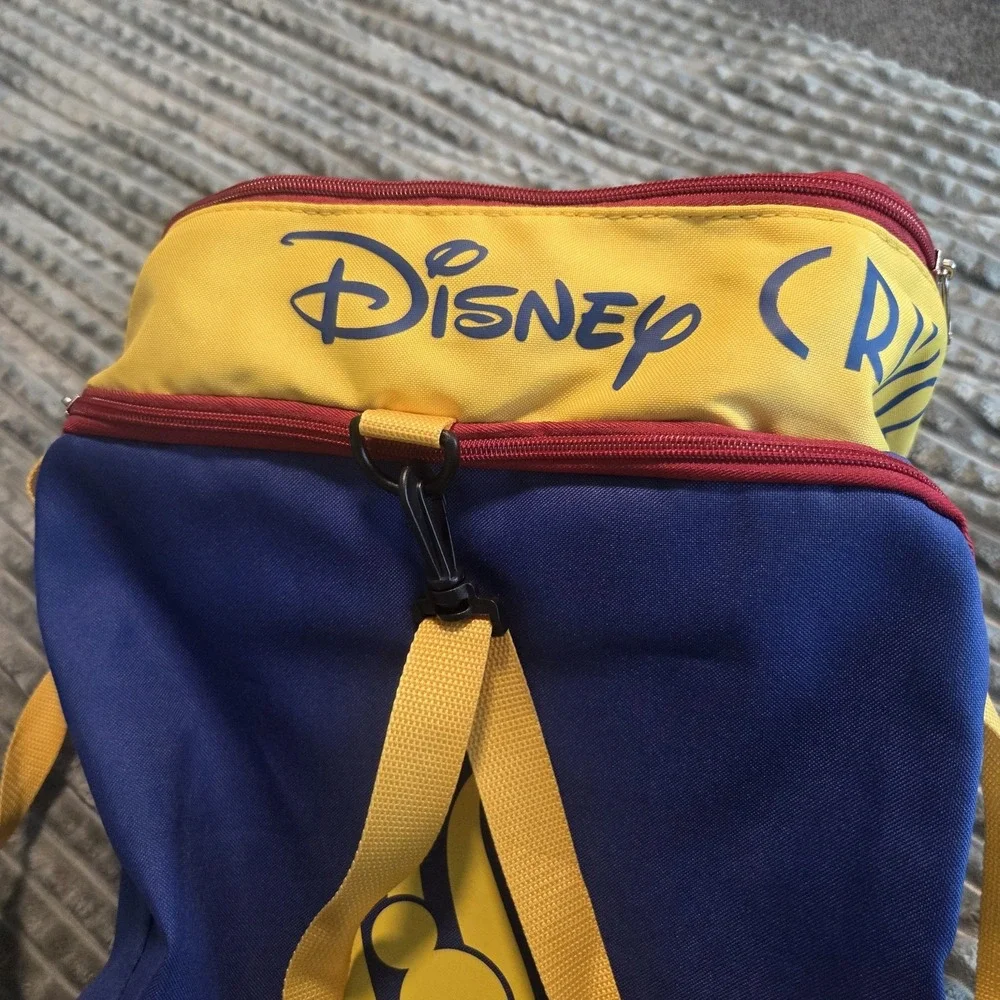 Disney Cruise Line DCL Duffel Bag Travel Carry On Luggage Blue Yellow Mickey